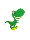 Funny green dinosaur