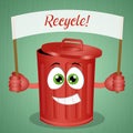 Funny green stinky garbage bin Royalty Free Stock Photo