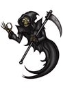 Funny Grim Reaper with OK gesture