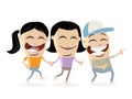 Group of happy teens clipart