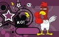 Funny grumpy Chicken boxing cartoon expression background