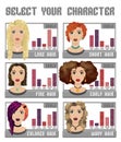 Funny guide for customers of hair cosmetics Royalty Free Stock Photo