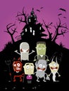 Funny halloween background