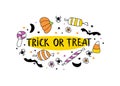 Funny halloween background, vector illustration Royalty Free Stock Photo