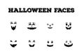 Funny Halloween face clipart collection