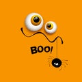 Funny Halloween greeting card monster eyes. Vector