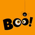 Funny Halloween greeting card monster eyes. Vector