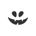 Funny Halloween pumpkin face with smile. Halloween decoration Royalty Free Stock Photo