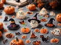 Funny Halloween stickers Royalty Free Stock Photo