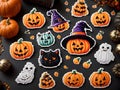 Funny Halloween stickers Royalty Free Stock Photo