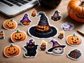 Funny Halloween stickers Royalty Free Stock Photo