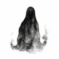 Funny Hand-Drawn Halloween Ghost with a Big Smile Royalty Free Stock Photo