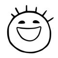 Line emoticons icon smile, smirking face emoji