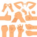 Funny hand gestures set