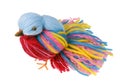 Funny handmade Easter Heaven paradise bird are made of colored threads isolated Royalty Free Stock Photo