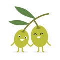 Funny happy cute smiling olives