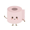 Funny happy cute smiling toilet paper Royalty Free Stock Photo