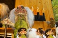 Funny elves and trolls souvenirs on display Norway