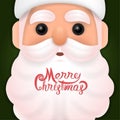 Funny happy Santa Claus character on background.