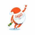 Funny happy Santa Claus character Christmas cards Royalty Free Stock Photo