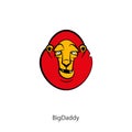 Funny head lion color