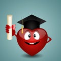 Funny heart graduate