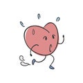 Funny heart running