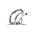 Funny hedgehog, sketch for your design