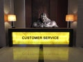 Funny Help Desk Customer Service Royalty Free Stock Photo
