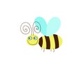 Funny honeybee cartoon illustration