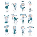 Cute girls in the form of zodiac signs Royalty Free Stock Photo