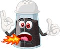 Funny Hot Spicy Black Pepper on Bottle Cartoon