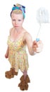 Funny housewife Royalty Free Stock Photo
