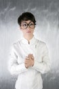 Funny humor futuristic woman big glasses