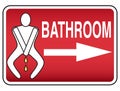 Funny humorous bathroom sign Royalty Free Stock Photo