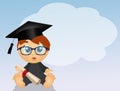 Illustration of child graduate Royalty Free Stock Photo