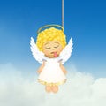 Illustration of hanged angel Royalty Free Stock Photo