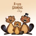 Funny postcard for groundhog day