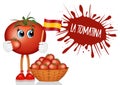 Illustration of tomatina Festival