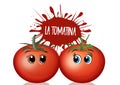 Illustration of tomatina Festival