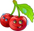 Funny image of two cherries Royalty Free Stock Photo