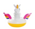 Funny inflatable unicorn ring isolated