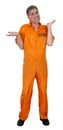 Funny Innocent Jailbird Crook Burglar Isolated Royalty Free Stock Photo