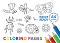 Funny Insects Coloring Book
