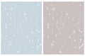 Hand Made Seamless Vector Texture. Blue and Gray Messy Patterns.