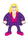 Funny italian mobster character cartoon