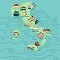 Funny Italy food map