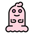 Funny jelly icon vector flat