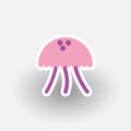 Funny Jellyfish cartoon character