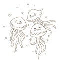 Funny jellyfishes Royalty Free Stock Photo